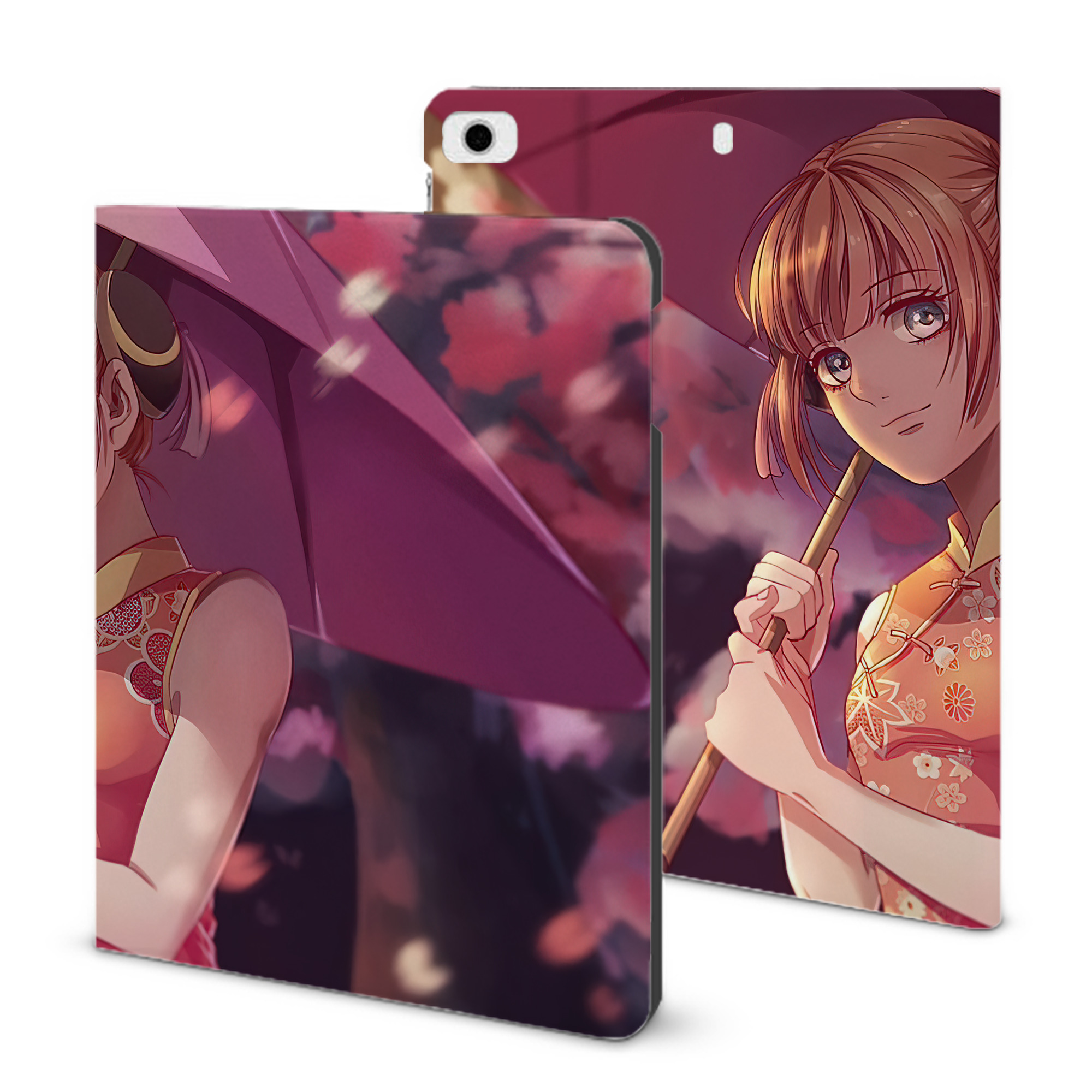 ぎんたま 坂田銀時（さかたぎんとき） 神楽 志村新八（しむら しんぱち） GINTAMA Sakata Gintoki Kagura Shimura Shinpachi IPad ケース ブック型 PUレザー TPU 耐衝撃 軽量 薄型 ペン収納なし 全面保護 IPad 各モデル対応